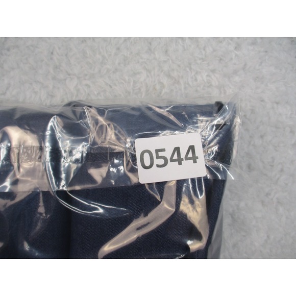 Women's Denim Belted Midi Dress Sleeveless V-Neck Dark Wash Casual A-Line Size - Picture 7 of 7